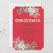  rood en goud groen kerstfeest kaart (Voorkant)