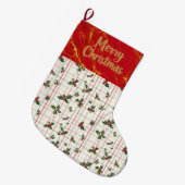 Rood en goud grote kerstsok (Voorkant (Hangend))