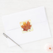 Rood en goud herfst esdoornblad Sticker (Envelop)
