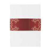 Rood en Goud Indisch Geïnspireerd Uitnodigingen Wikkel (Achterkant Voorbeeld)