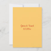 Rood en goud Indische bruiloft Kaart (Achterkant)