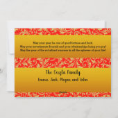 Rood en Goud Jaar van de Rat Chinees Nieuwjaar Feestdagenkaart (Achterkant)