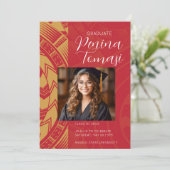 Rood en goud kaart (Staand voorkant)