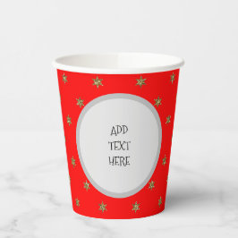 Rood en Goud Kerstfeest Papieren Bekers