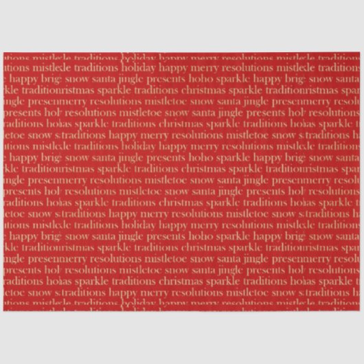 Rood en goud kerstfeest tissuepapier (Voorkant)