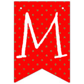 Rood en Goud Kerstfeest Vlaggetjes (Tweede vlag)