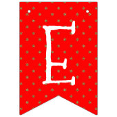 Rood en Goud Kerstfeest Vlaggetjes (Derde vlag)