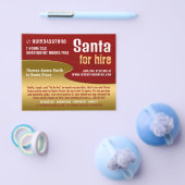Rood en goud, kerstman entertainer Adverteren Flyer (Enkel)