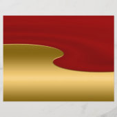 Rood en goud, kerstman entertainer Adverteren Flyer (Achterkant)