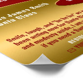 Rood en goud, kerstman entertainer Adverteren Poster (Hoek)