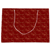 Rood en goud kerstscript