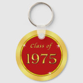 Rood en Goud, Klasse van 75, Klasse Reünie Favorie Sleutelhanger (Achterkant)