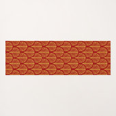 Rood en goud Kunstdecopatroon Yogamat (Achterkant (horizontaal))