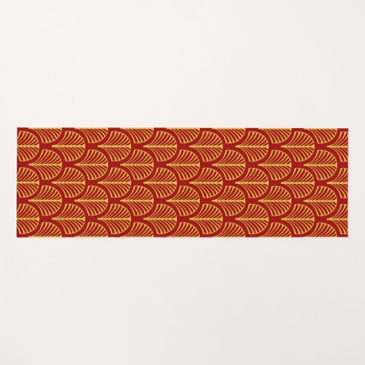 Rood en goud Kunstdecopatroon Yogamat (Voorkant (horizontaal))