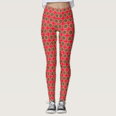 Rood en goud leggings (Voorkant)