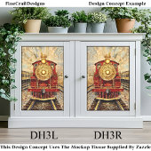 Rood en Goud Loco, Mozaïek DH3L Decoupage Tissuepapier