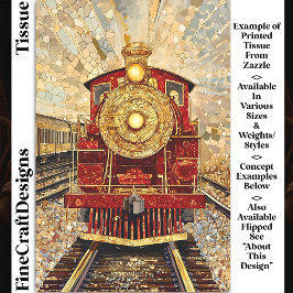 Rood en Goud  Loco, Mozaïek DH3L Decoupage Tissuepapier