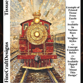 Rood en Goud  Loco, Mozaïek DH3R Decoupage Tissuepapier