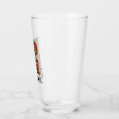 Rood en Goud Luipaard Glam Monogram R Glas (Links)