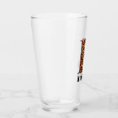 Rood en Goud Luipaard Glam Monogram R Glas (Rechts)