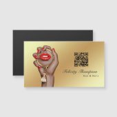 Rood en Goud Make-up Artiest QR Code (Voorkant / Achterkant)