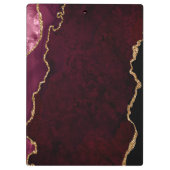 Rood en Goud Marmeren Agaat Klembord (Achterkant)