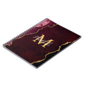 Rood en Goud Marmeren Agaat Notitieboek (Linkerzijde)