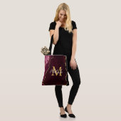 Rood en Goud Marmeren Agaat Tote Bag (Op model)