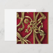 rood en goud middeleeuws decor feestdagenkaart (Voorkant / Achterkant)