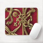 rood en goud middeleeuws decor muismat (Met muis)