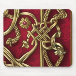rood en goud middeleeuws decor muismat