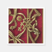 rood en goud middeleeuws decor servet (Voorkant)