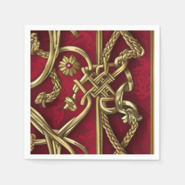 rood en goud middeleeuws decor servet