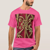 rood en goud middeleeuws decor t-shirt (Voorkant)
