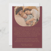 Rood en Goud Moderne Boog Foto Kerstmis Feestdagenkaart (Achterkant)