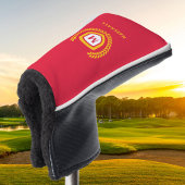 Rood en Goud Monogram Logo Crest Golfheadcover