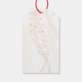 Rood en Goud Musical Christmas Gift Label Cadeaulabel (Achterkant)