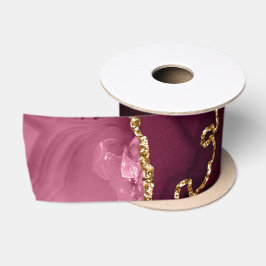 Rood en goud namaak glitters agaat satijnen lint