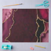 Rood en goud nep glinster agaat tissuepapier (Craft)