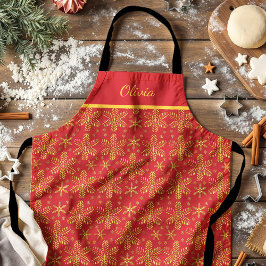 Rood en Goud Persoonlijk Schort