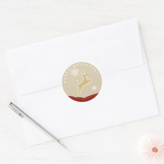 Rood en goud ronde sticker (Envelop)