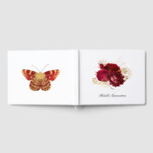 Rood en Goud  Roos Quinceañera Gastenboek (Volledig)