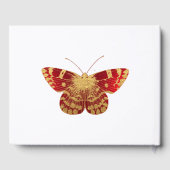 Rood en Goud  Roos Quinceañera Gastenboek (Achterkant)