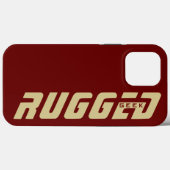 Rood en goud RUGGED GEEK Case-Mate iPhone Case (Achterkant (horizontaal))