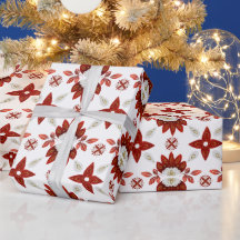 Rood en Goud Scandinavisch Kaleidoscooppatroon