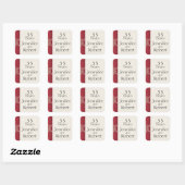 Rood en Goud Sneeuwvlok Envelope Seal Vierkante Sticker (Vel)