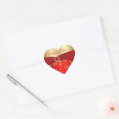 Rood en Goud Sneeuwvlokken Bruiloft Sticker (Envelop)