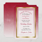 Rood en goud thema bruiloft uitnodigingen (Voorkant / Achterkant)