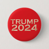 Rood en Goud Trump 2024 Ronde Button 5,7 Cm (Voorkant)