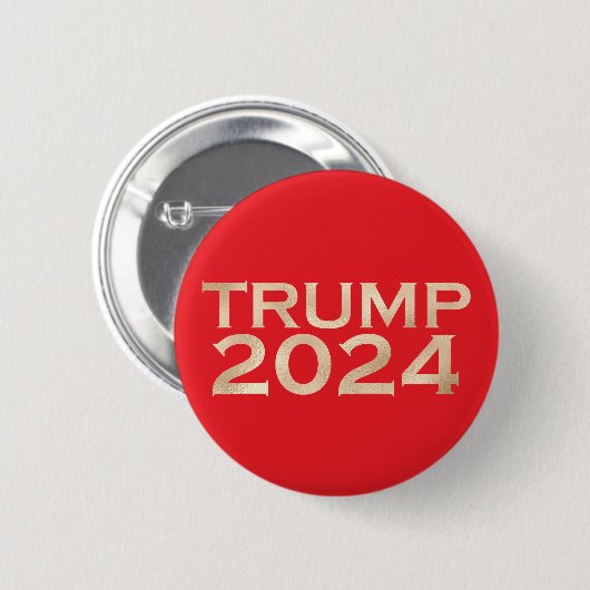 Rood en Goud Trump 2024 Ronde Button 5,7 Cm (Voorkant /achterkant)
